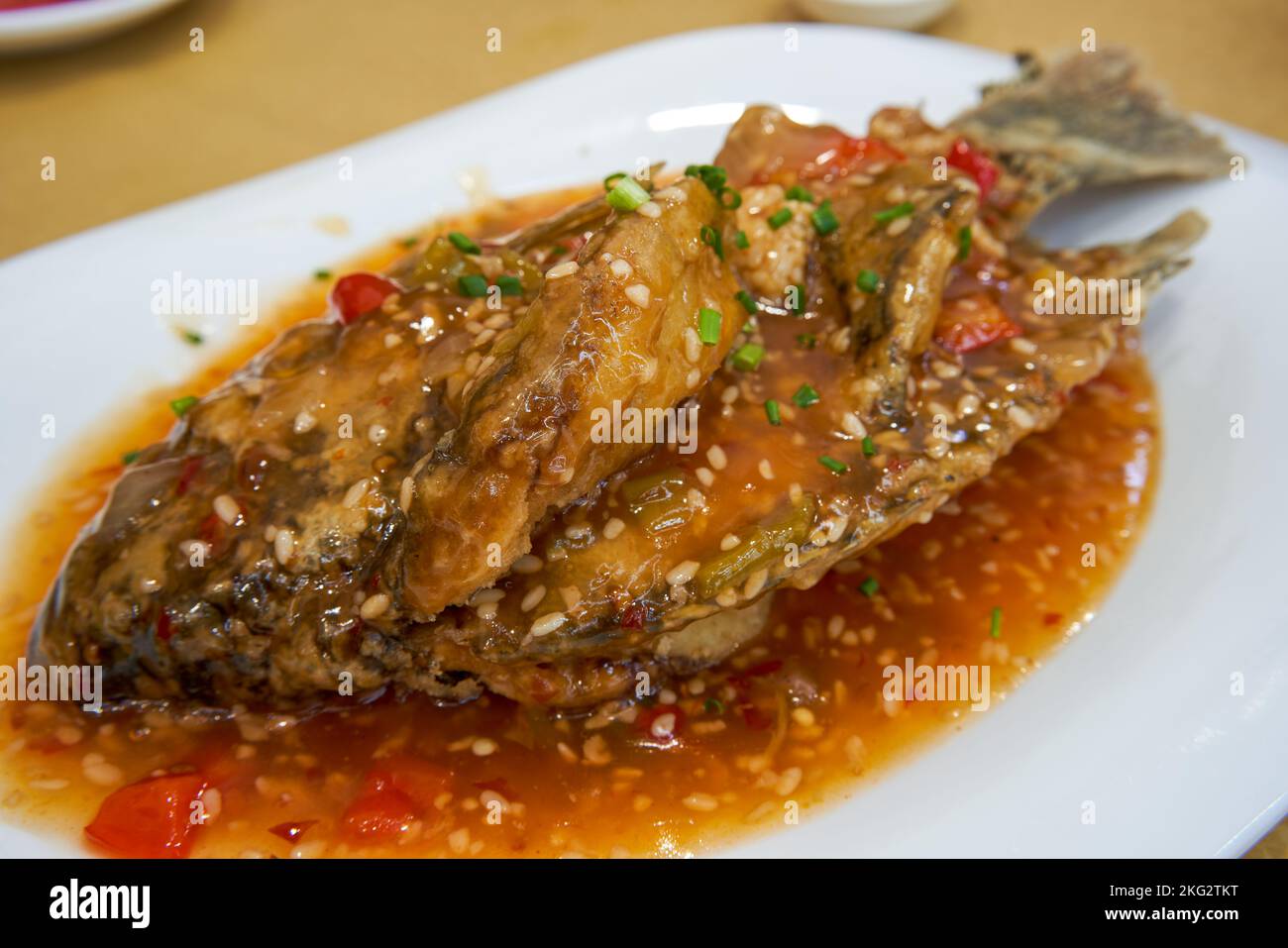 A delicious Chinese dish, sweet wine tilapia Stock Photo Alamy