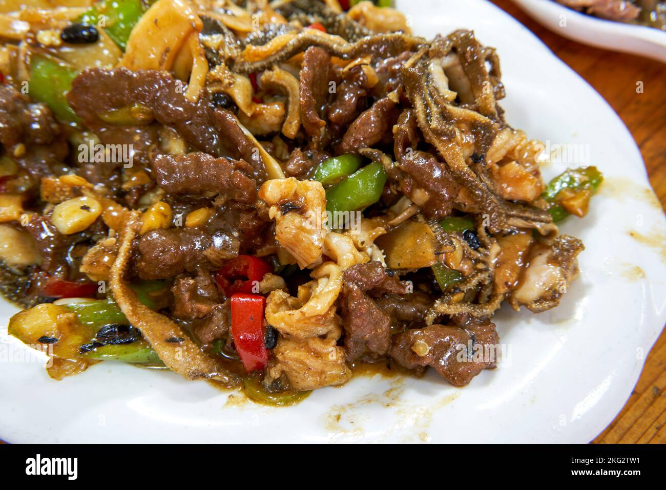 A delicious Chinese dish, stirfried beef offal Stock Photo Alamy