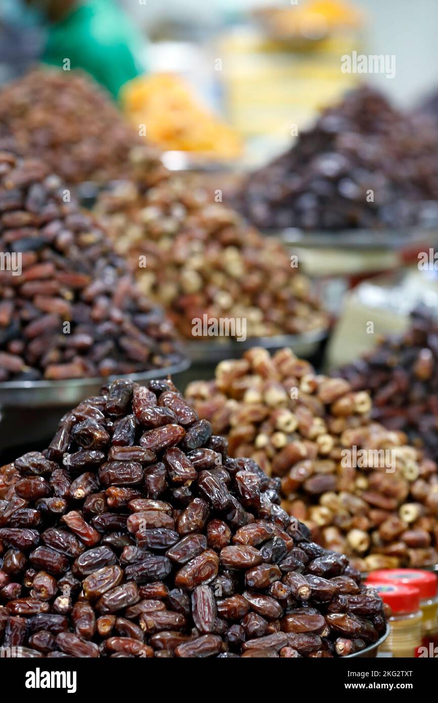 Fresh fruits and Vegetable market. Fresh dates. United Arab Emirates
