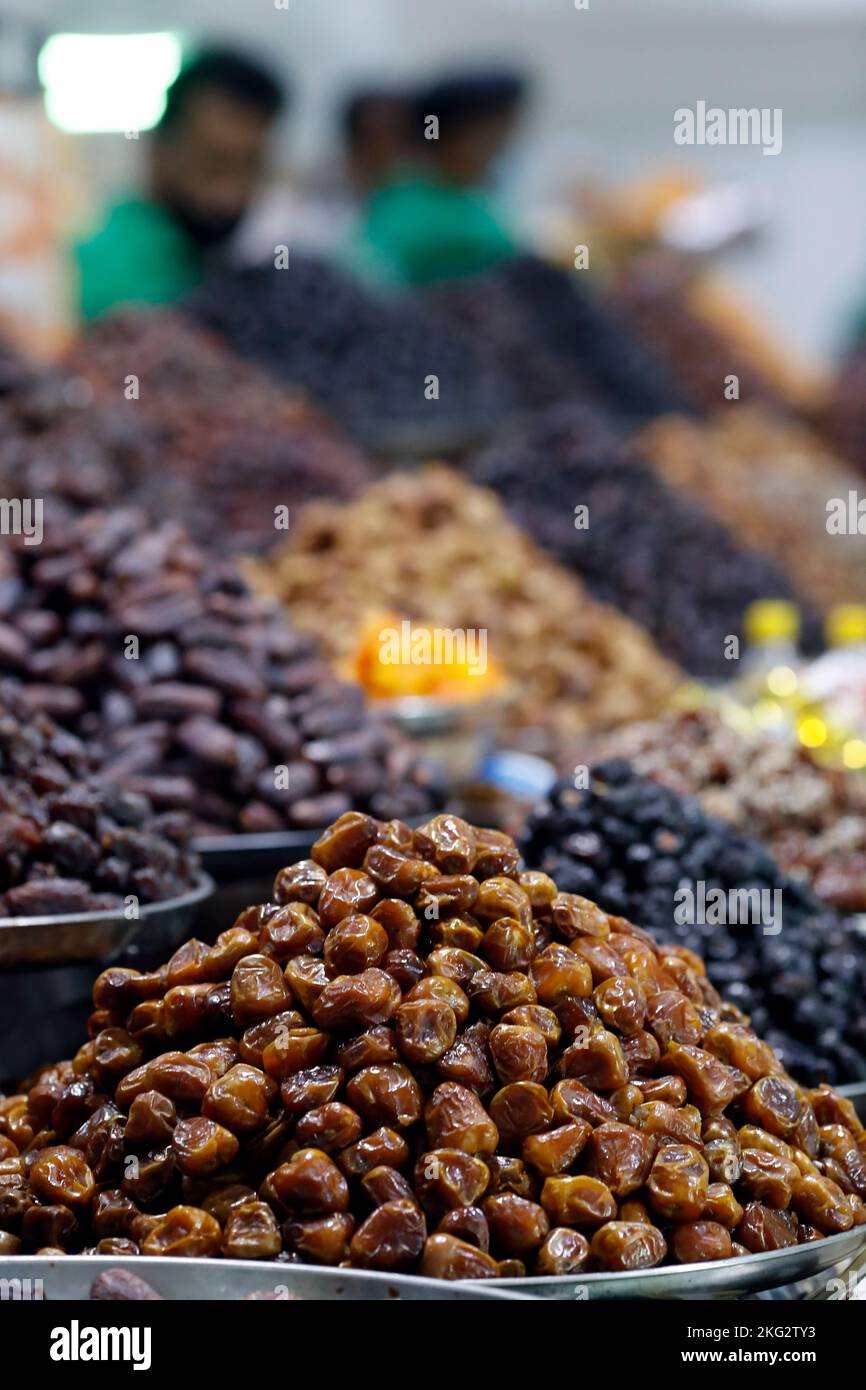 Fresh fruits and Vegetable market. Fresh dates. United Arab Emirates