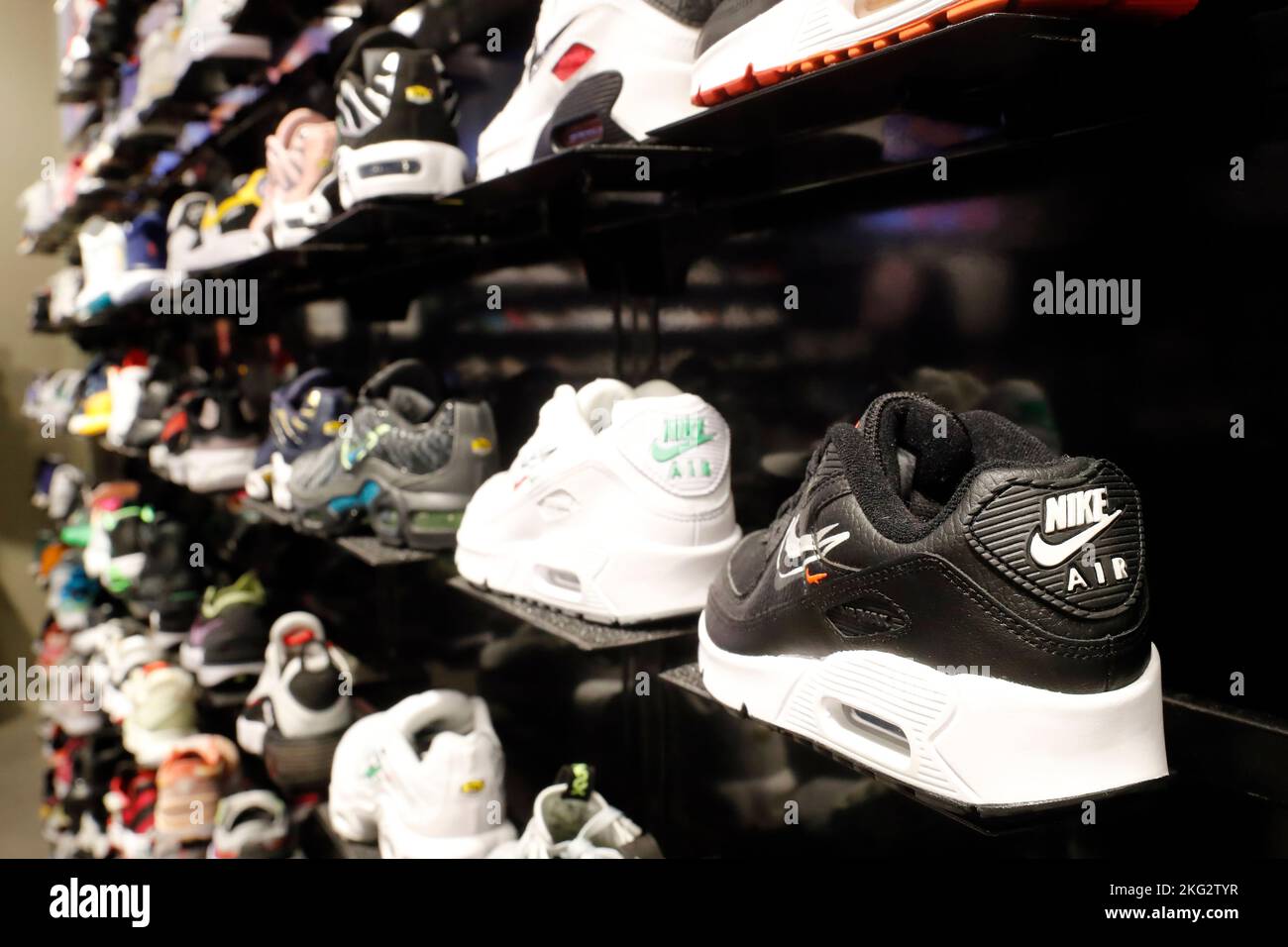 Shopping center, Dubai Mall. Shoes. United Arab Emirates Stock Photo