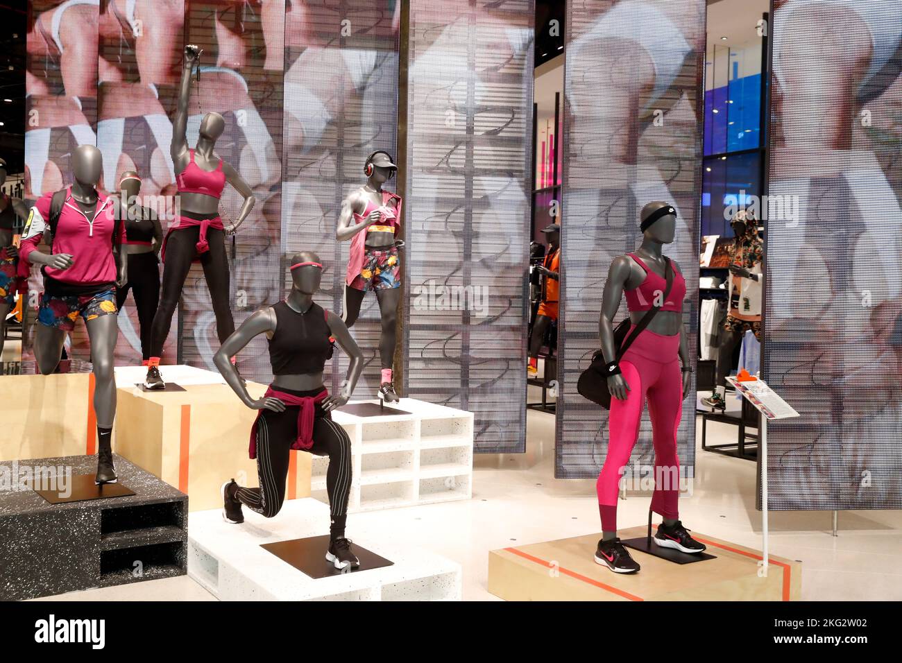 Shopping center, Dubai Mall. Nike. United Arab Emirates Stock Photo - Alamy