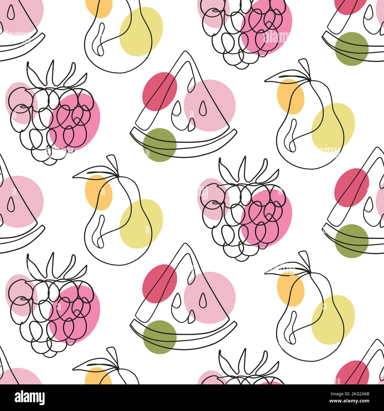 Tropical Fruit Vector Seamless pattern Stock Vector