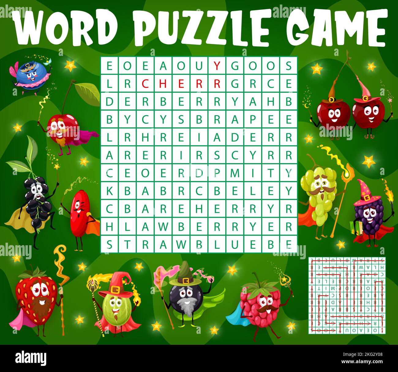 Word Wizard Riddles Berry wizard, mage, warlock and fairy funny characters. Word search ...