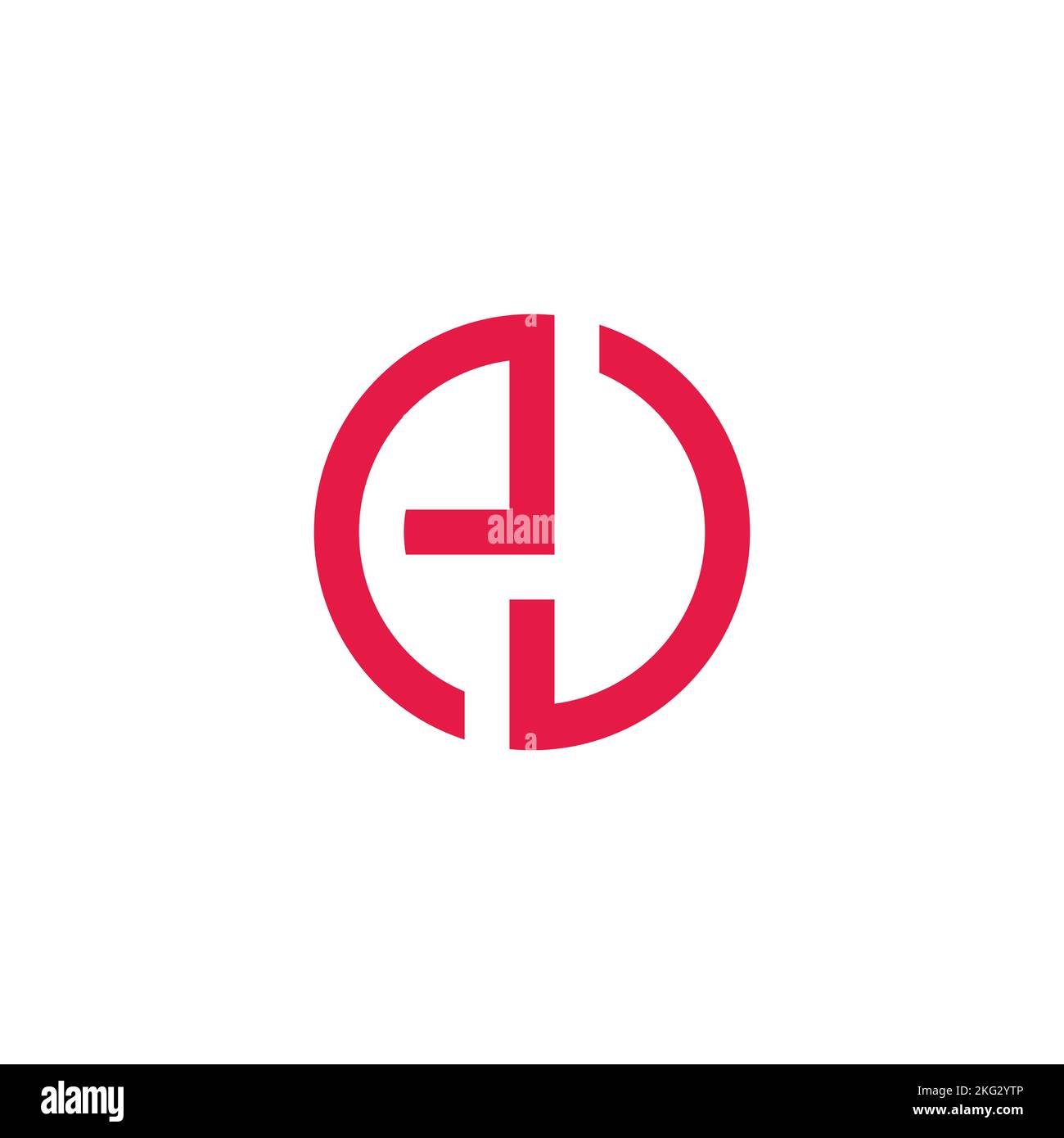 letter de circle clean geometric simple logo vector Stock Vector Image ...