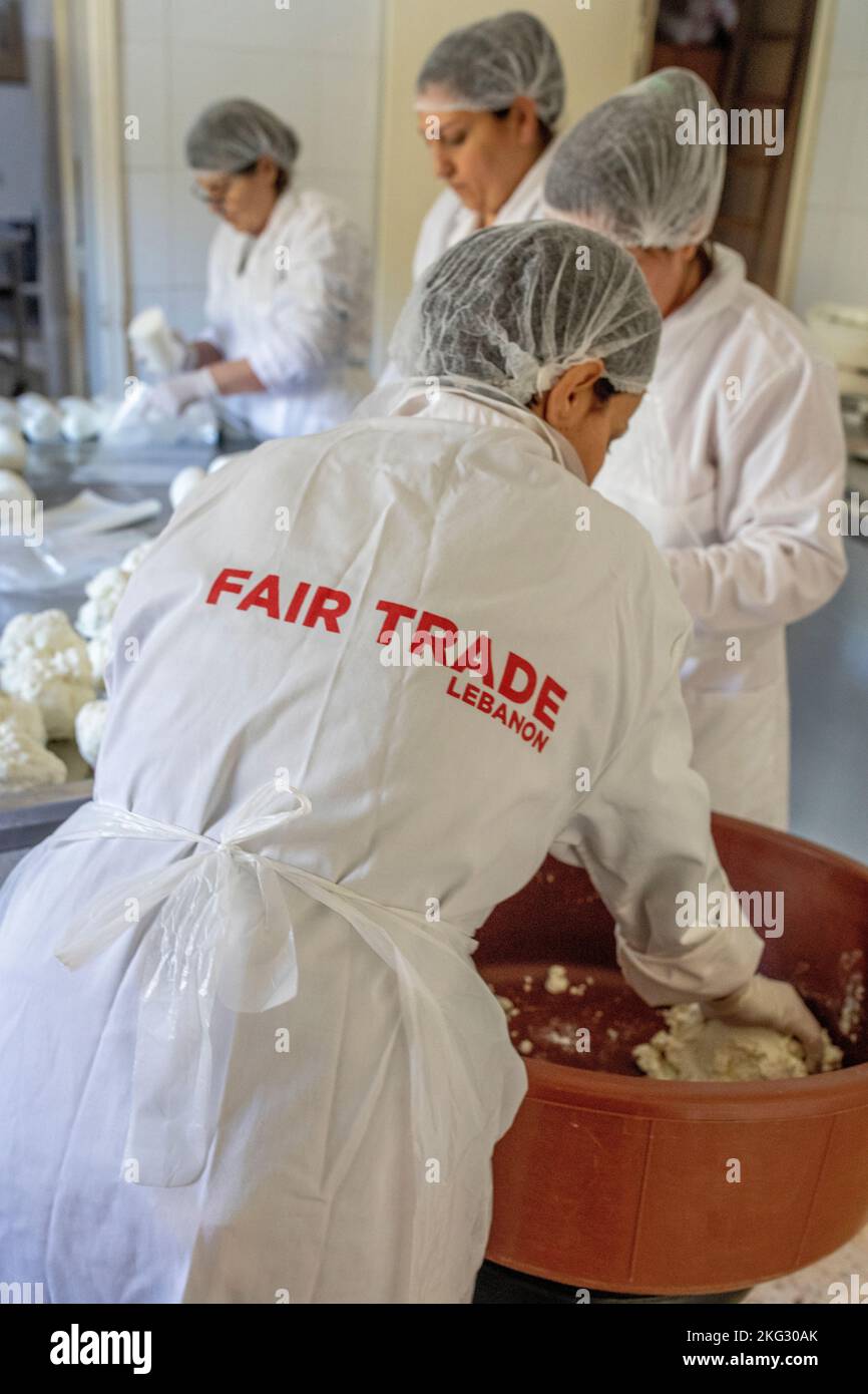 Dairy product cooperative in Aita elFekha, Bekaa, Lebanon. Making