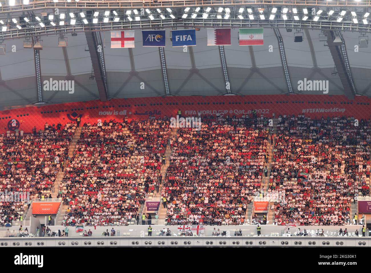 Doha, Qatar. Fifa World Cup Match 3 England vs, Iran. 21st Nov, 2022. Credit: Fabideciria/Alamy Live News Stock Photo