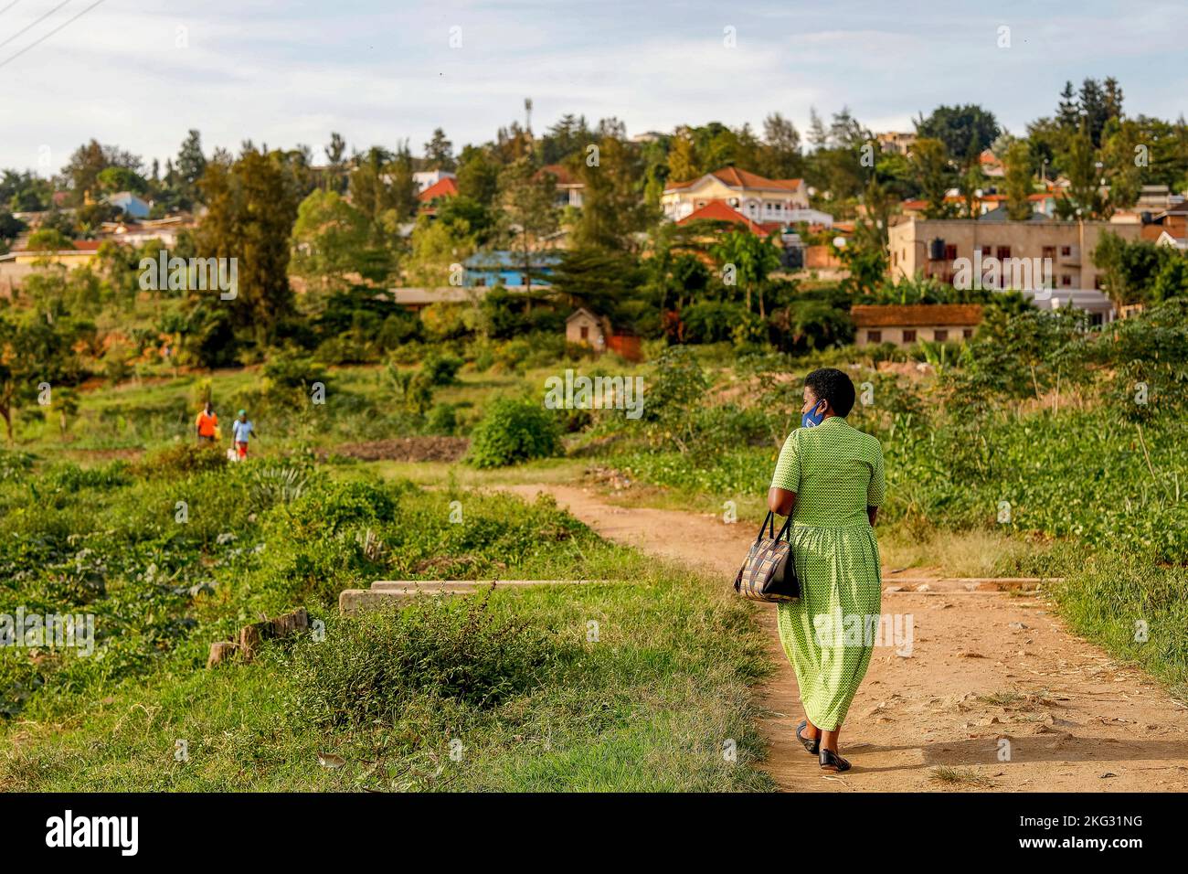 Woman walking in Kigali, Rwanda Stock Photo Alamy