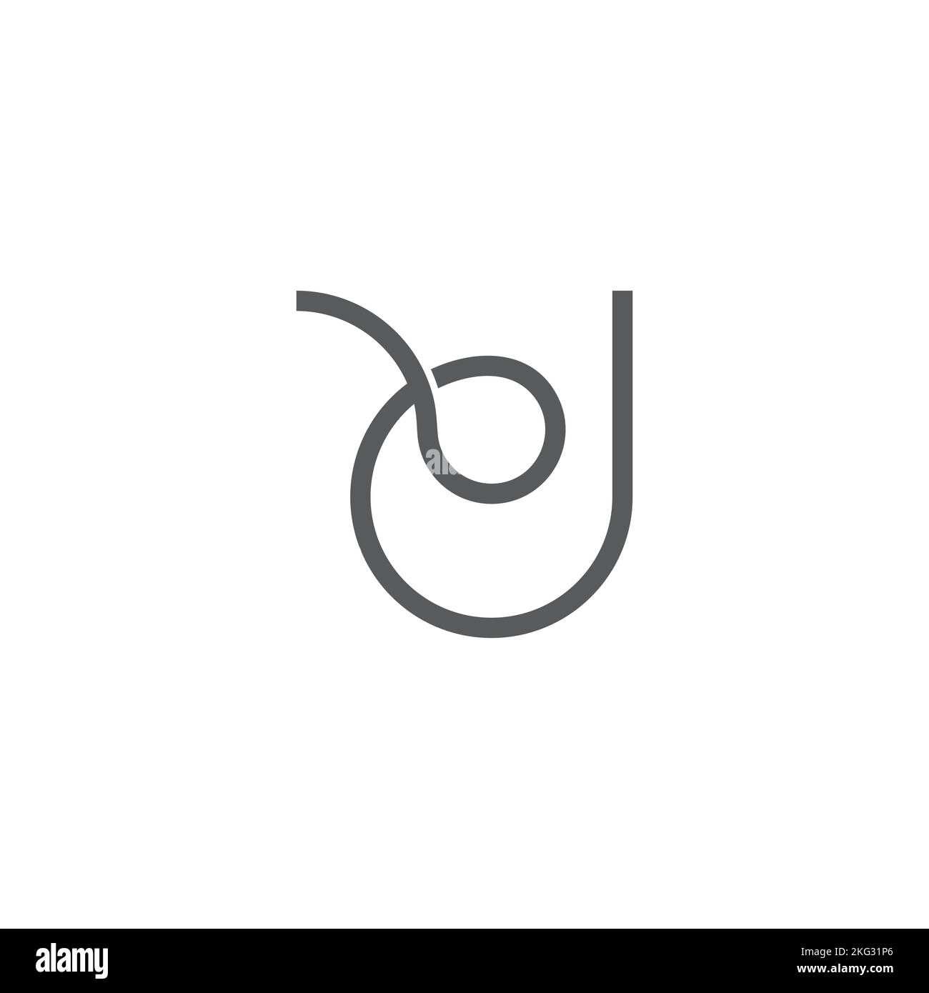 letter ed loop circle motion line logo vector Stock Vector