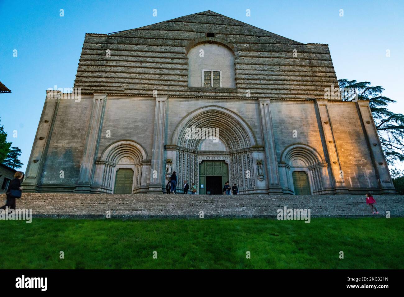 Todi, Italy October 31, 2022 Facade of the church of San Fortunato