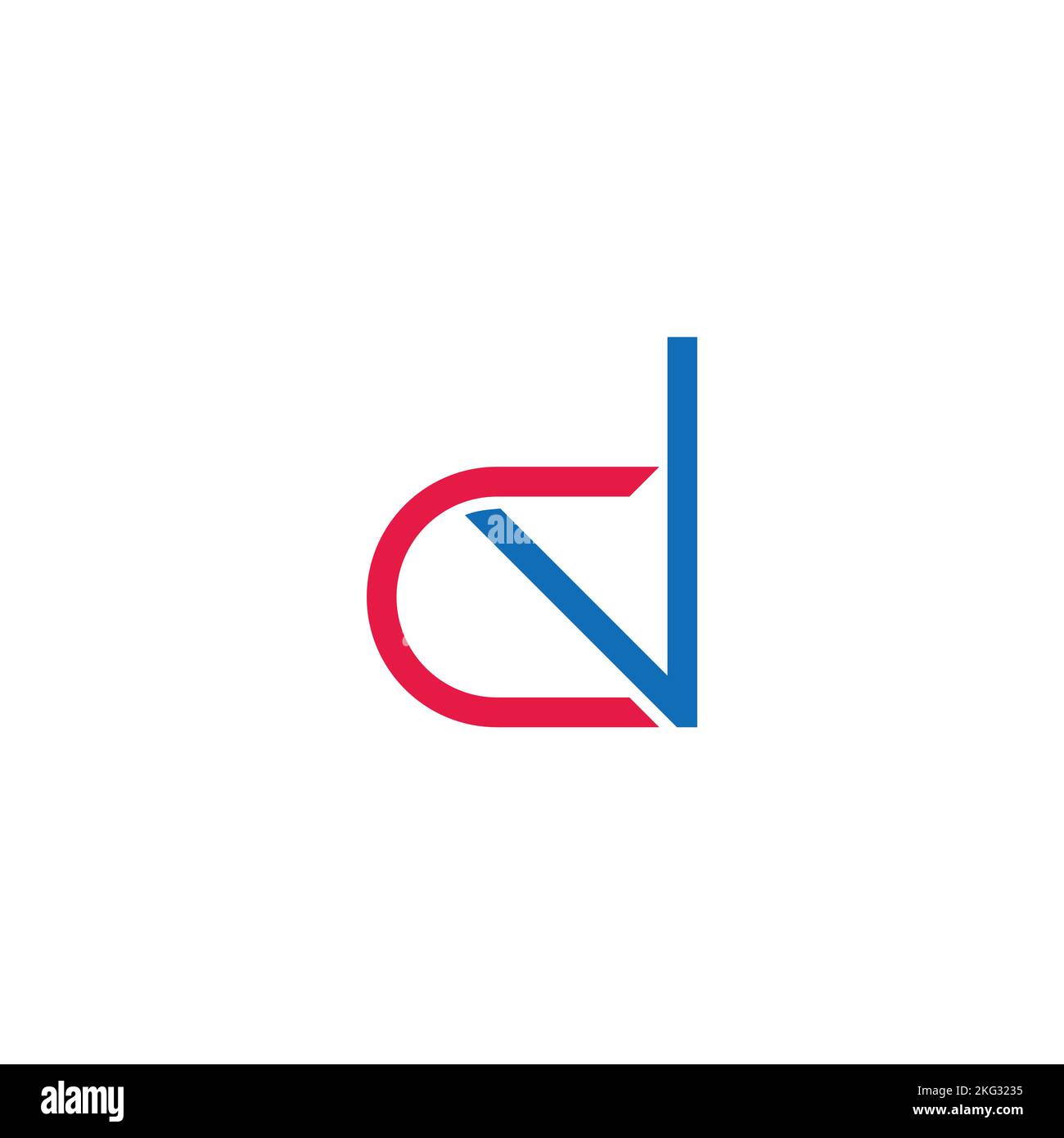letter cv colorful line geometric logo vector Stock Vector