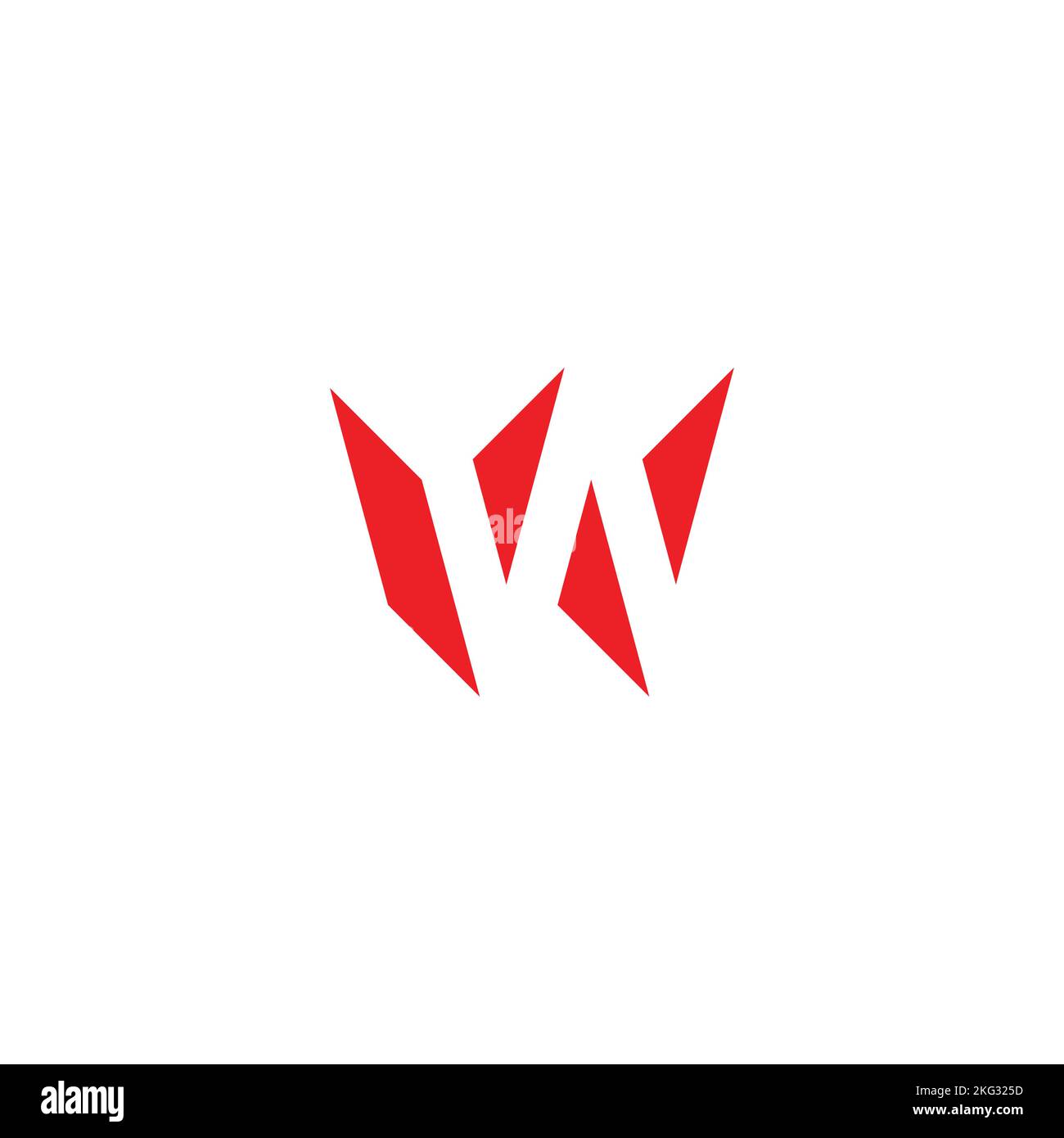 Letter w vector origami logo hi-res stock photography and images - Alamy