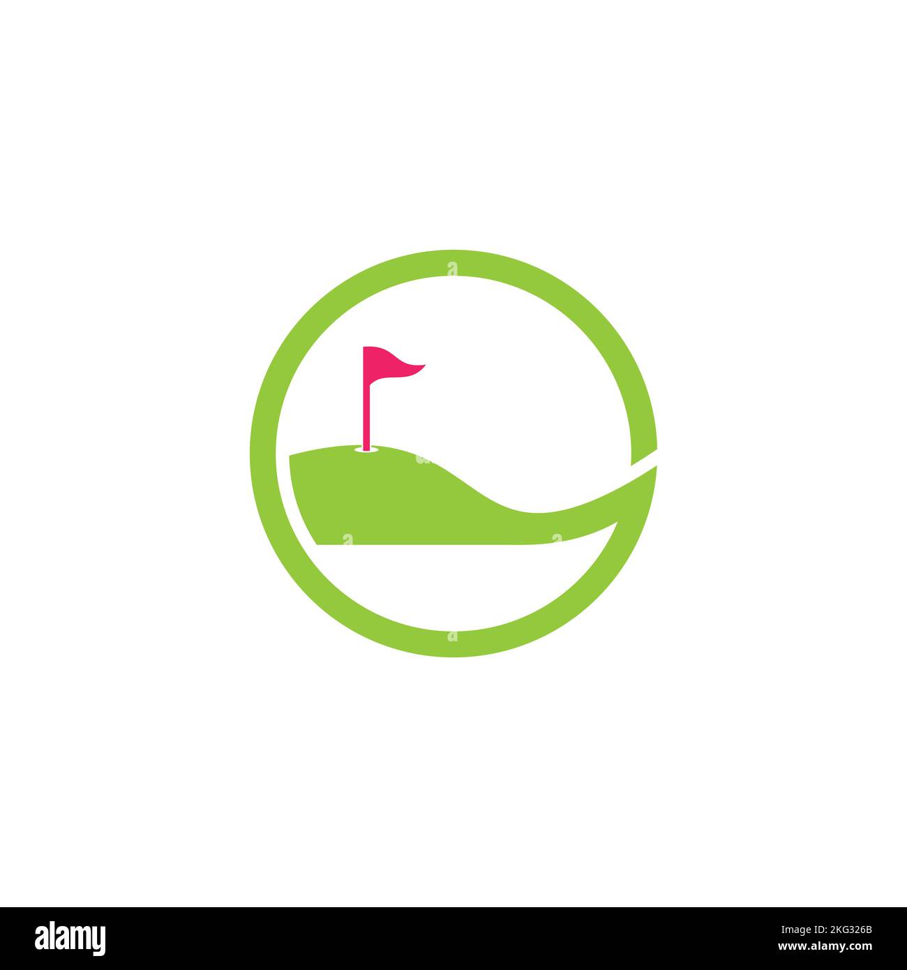 letter g green golf field logo vector Stock Vector