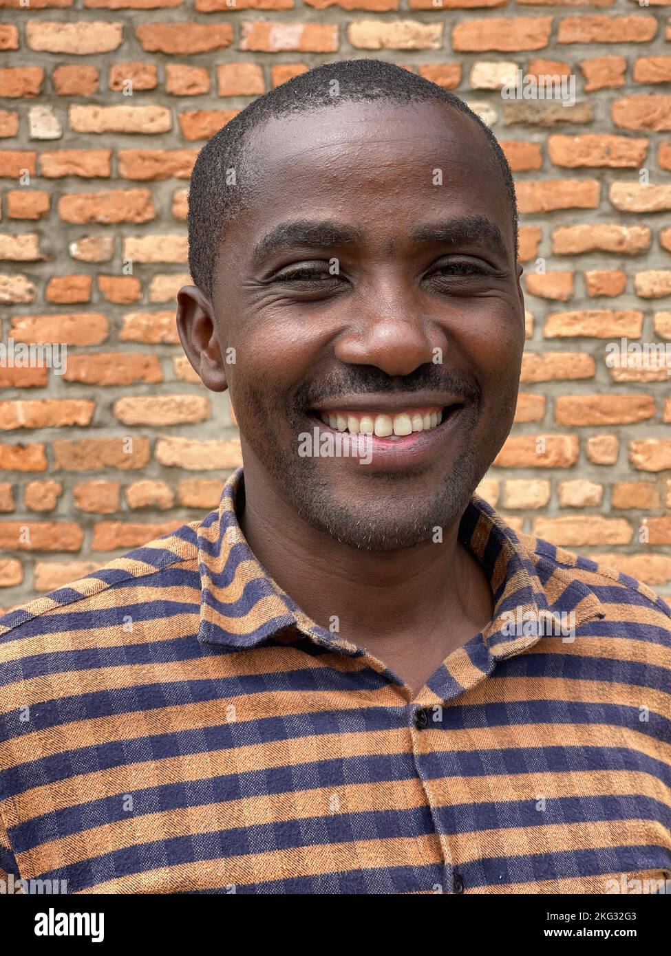 Portrait of a Congolese man in Rusiga, Rwanda Stock Photo