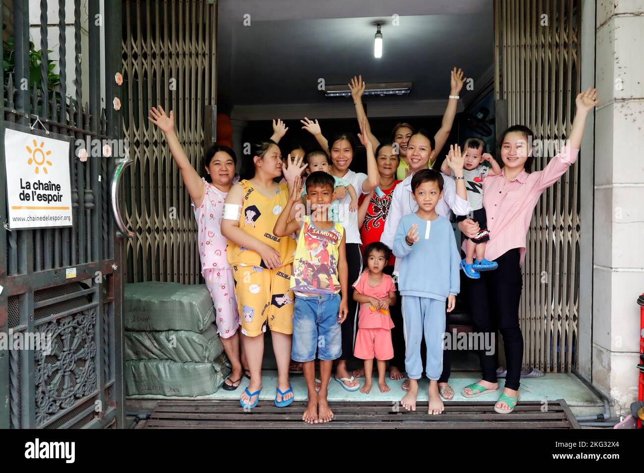 Children's pavilion run by Domincan catholic sisters and Chaine de l'Espoir. Free Treatment for Children having Congenital Heart Disease. Ho Chi Minh Stock Photo