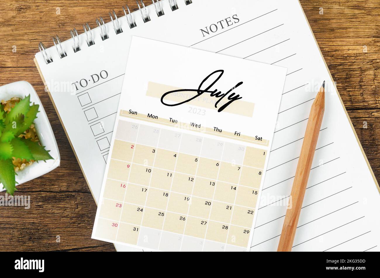 July 2023 Monthly Calendar For 2023 Year With Pencil Stock Photo Alamy July 2023 monthly calendar for 2023 year with pencil stock photo alamy