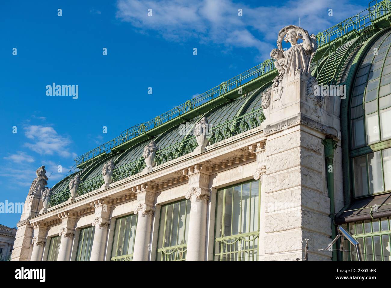 The Palmenhaus in the Schönbrunn Palace park in Vienna, Austria Europe EU Stock Photo