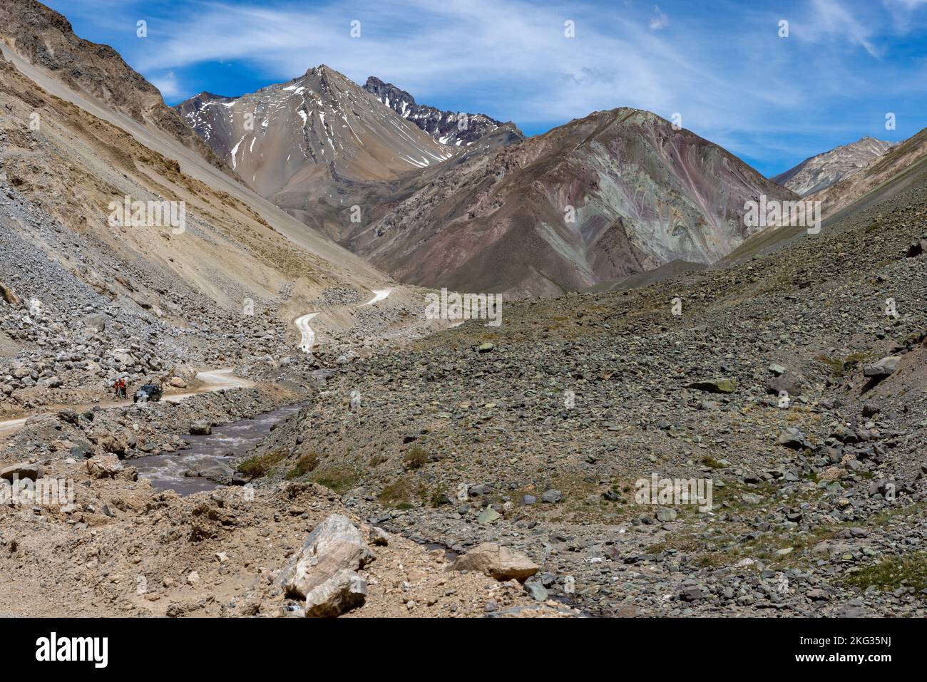 Traveling the Cajon del Maipo near Santiago, Chile Stock Photo Alamy