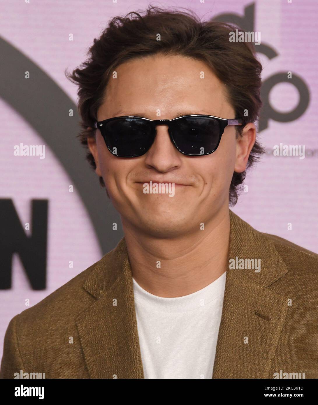 Connor Wood arrives at the 2022 American Music Awards held at the