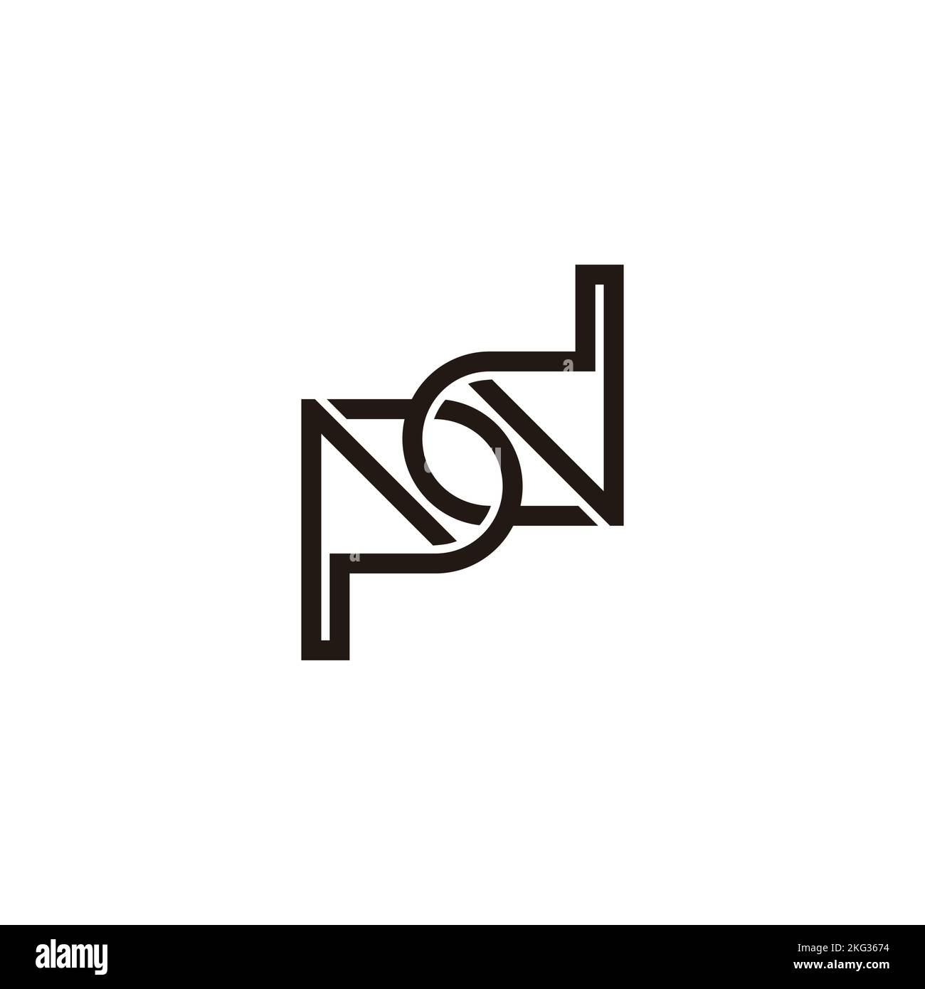 letter pd linked arrows geometric line logo vector Stock Vector Image ...