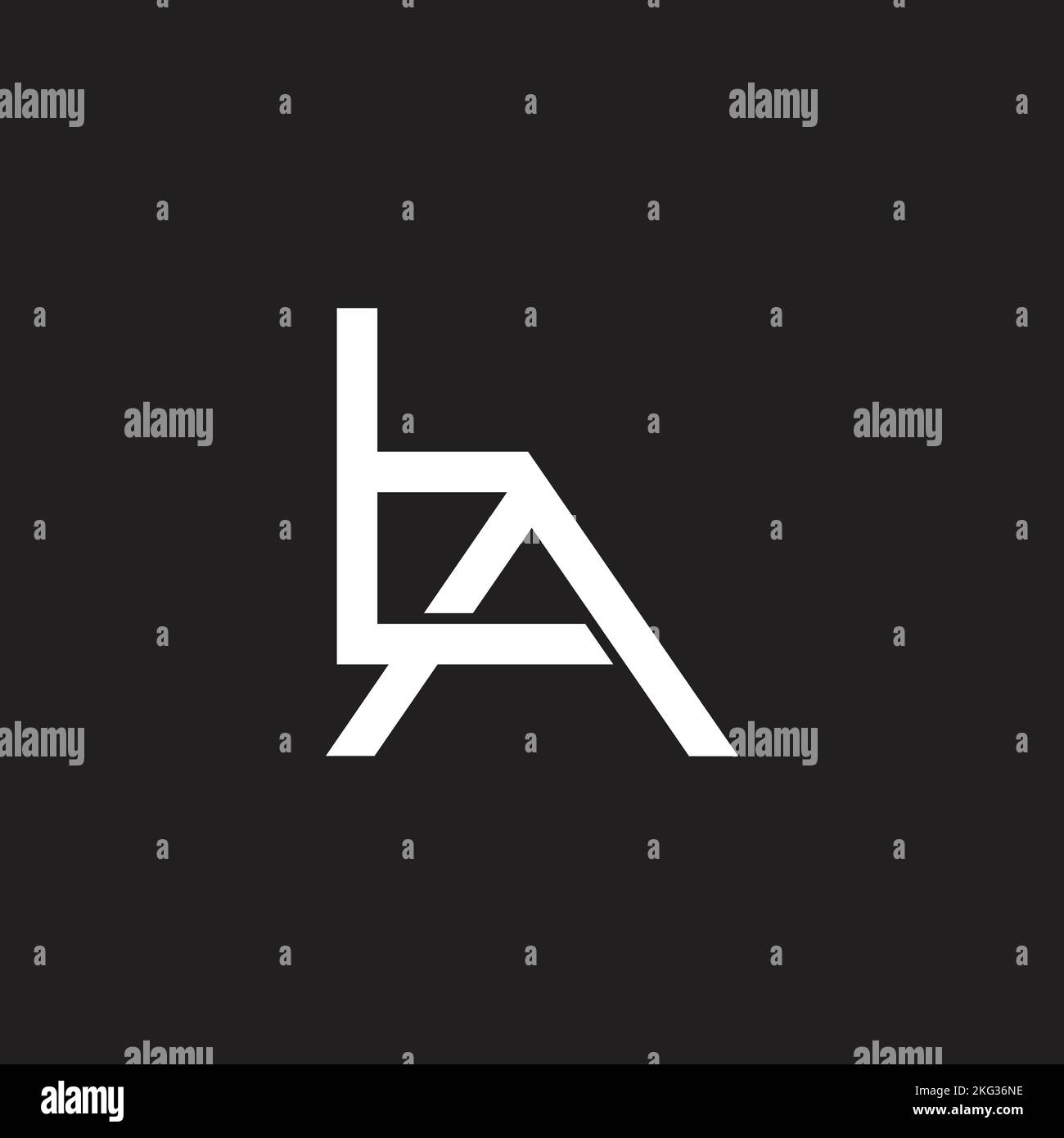 letter ta linked geometric line logo vector Stock Vector