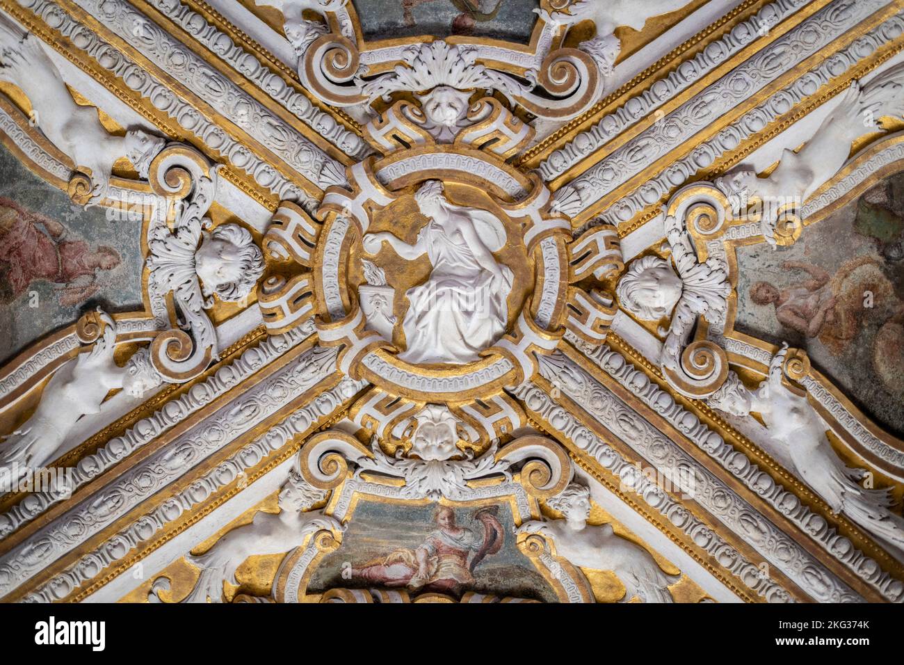 Golden Staircase of Palazzo Ducale in Venice Stock Photo