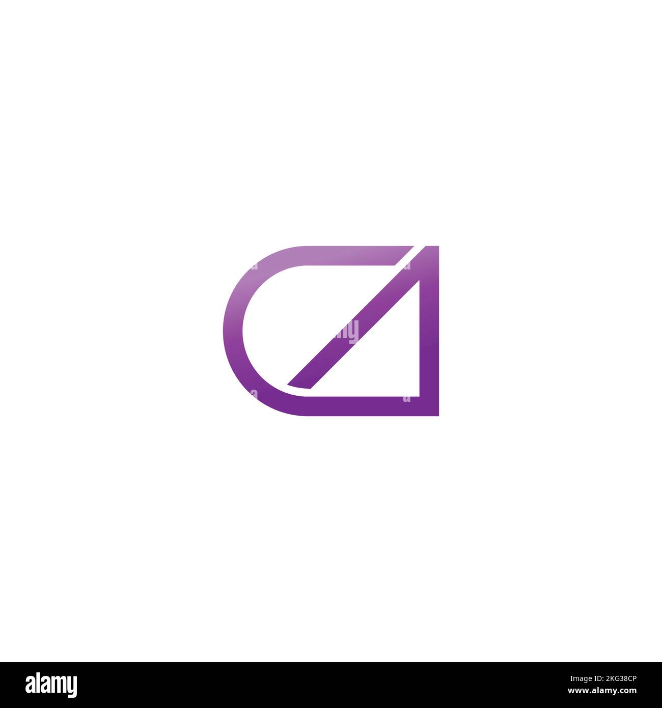 letter ca gradient arrow line geometric logo vector Stock Vector