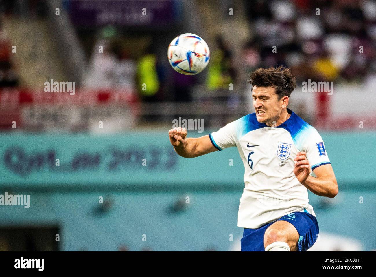 Doha, Catar. 21st Nov, 2022. Harry Maguire of England during a match ...