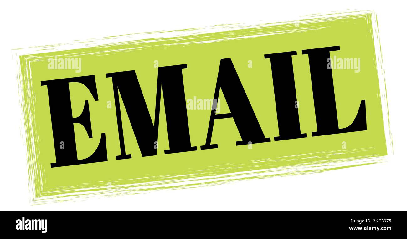 Email text on green Cut Out Stock Images Pictures Alamy