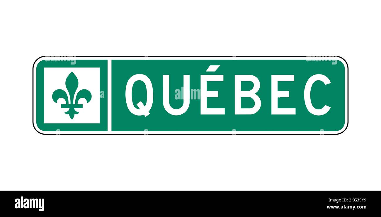 Quebec province road sign illustration Stock Photo Alamy
