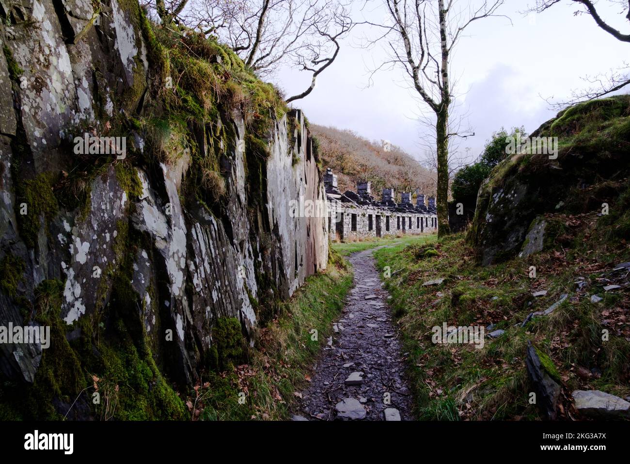 An Autumn walk around Dinorwic slate quarry in Llanberis, Snowdonia