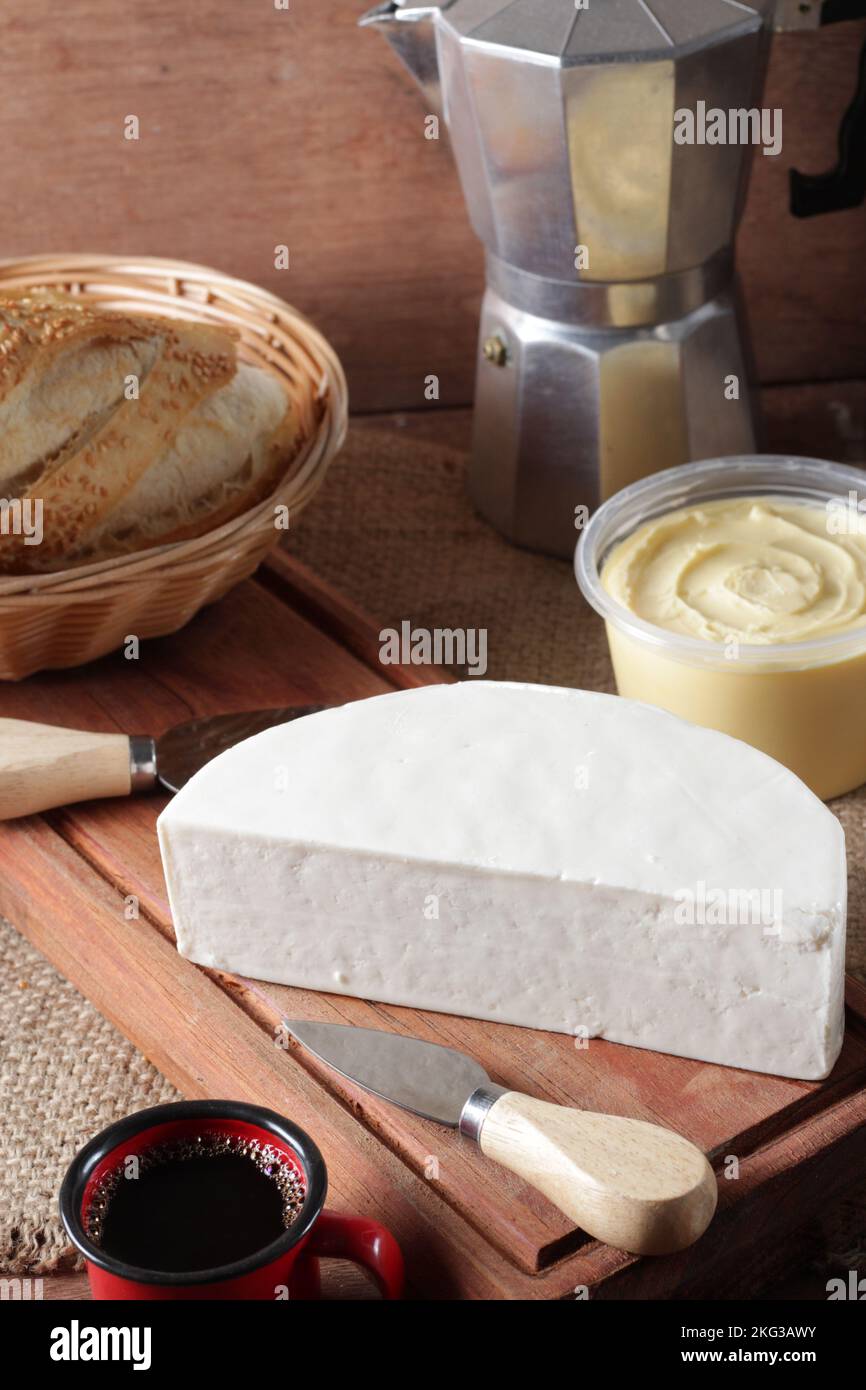 cheese, butter, bread for breakfast Stock Photo Alamy