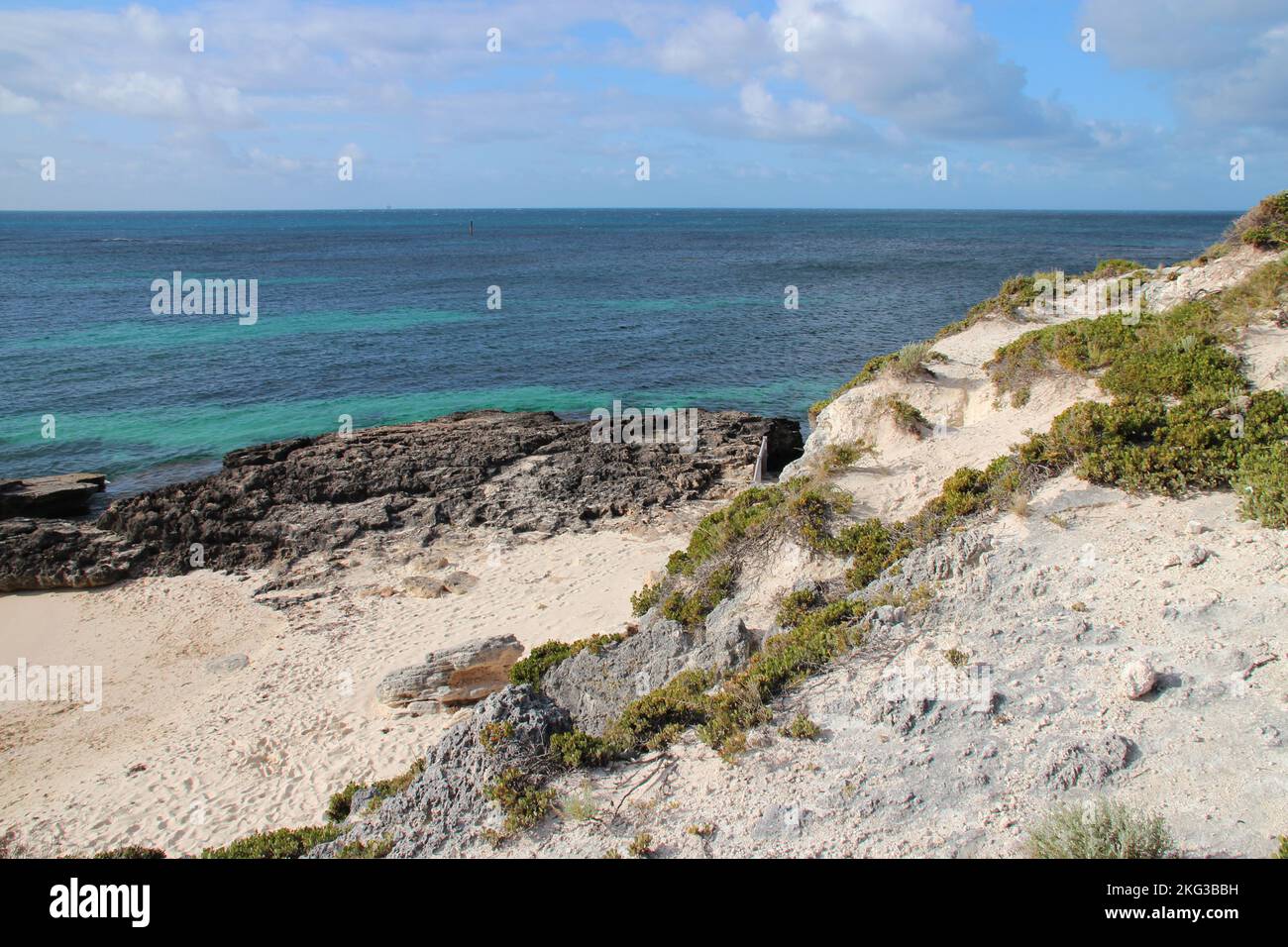 pinky beach indian ocean at rottnest island in australia Stock Photo ...