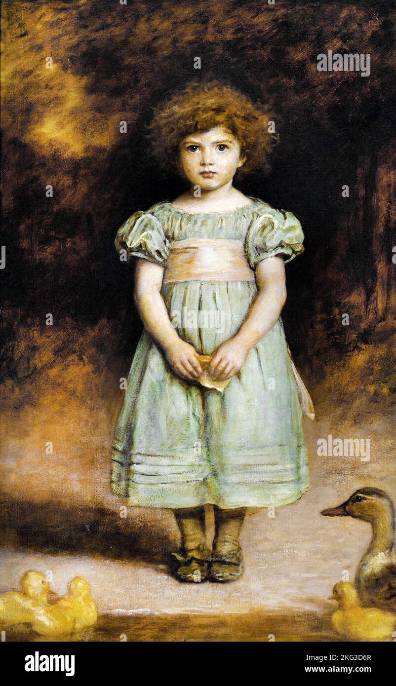 John Everett Millais; Ducklings; 1889; Oil on canvas; National Museum of Western Art, Tokyo, Japan. Stock Photo