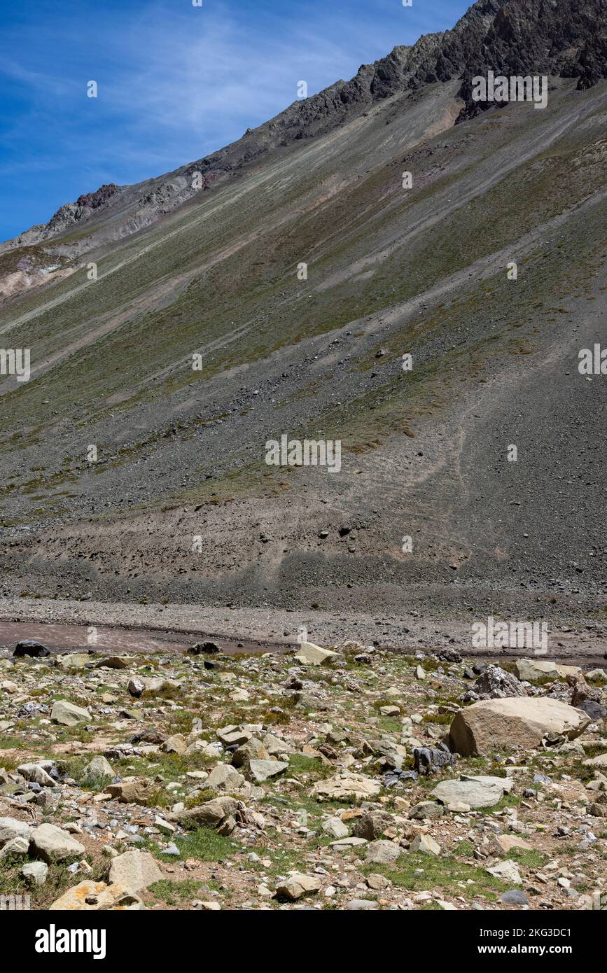Traveling the Cajon del Maipo near Santiago, Chile Stock Photo Alamy