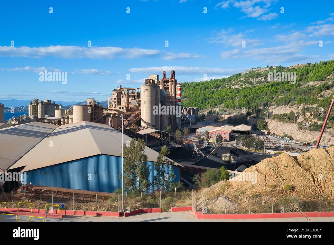 Factory industrial area, Lafarge Cement Volos Plant , heavy industry