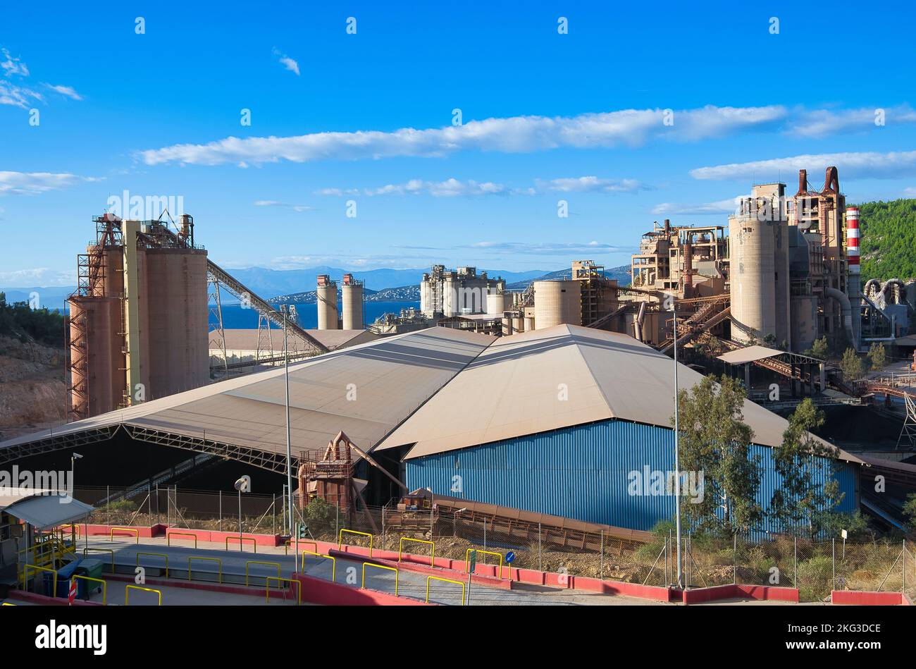 Factory industrial area, Lafarge Cement Volos Plant , heavy industry