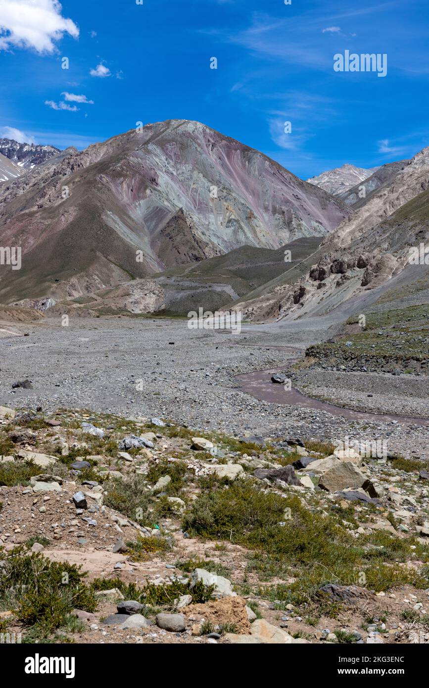 Traveling the Cajon del Maipo near Santiago, Chile Stock Photo Alamy