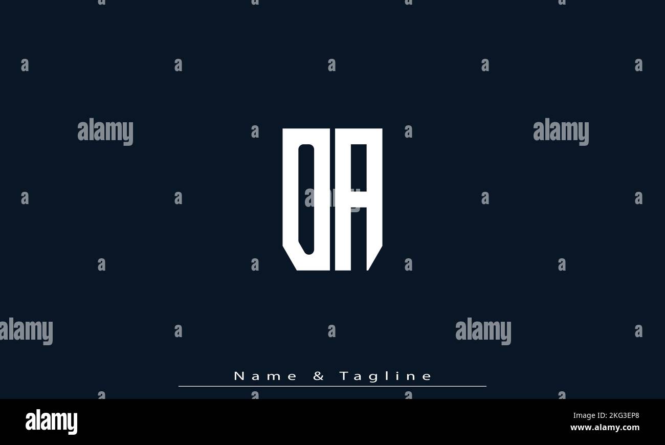 Alphabet letters Initials Monogram logo NA , AN Stock Vector