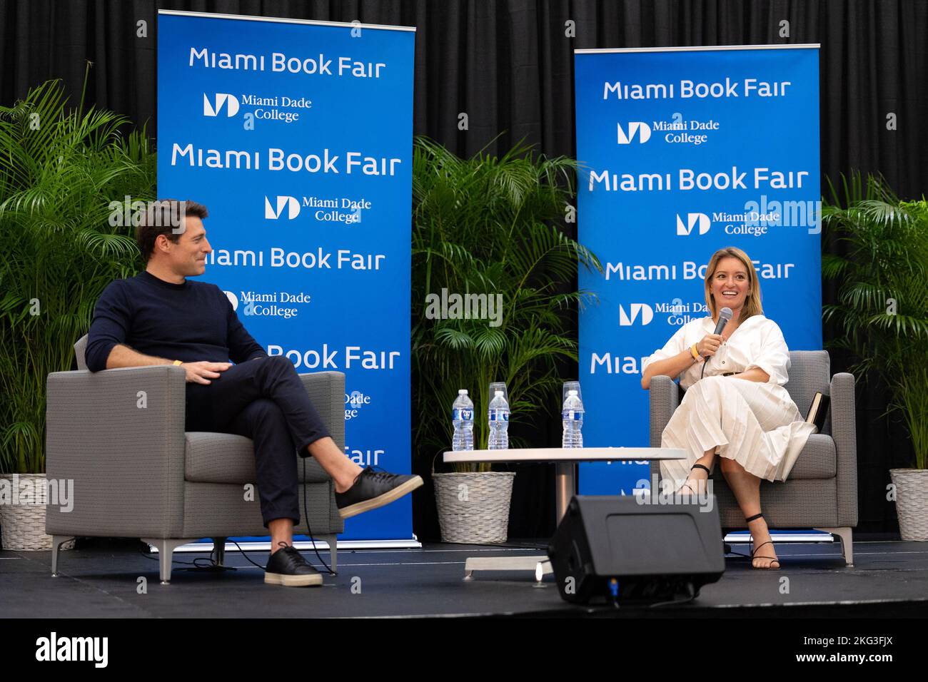 MIAMI, FL-NOV19: Tony Dokoupil and Katy Tur seen during the Miami Book