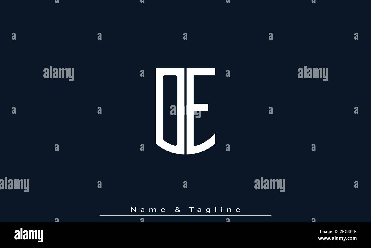 Alphabet letters Initials Monogram logo NE , EN Stock Vector