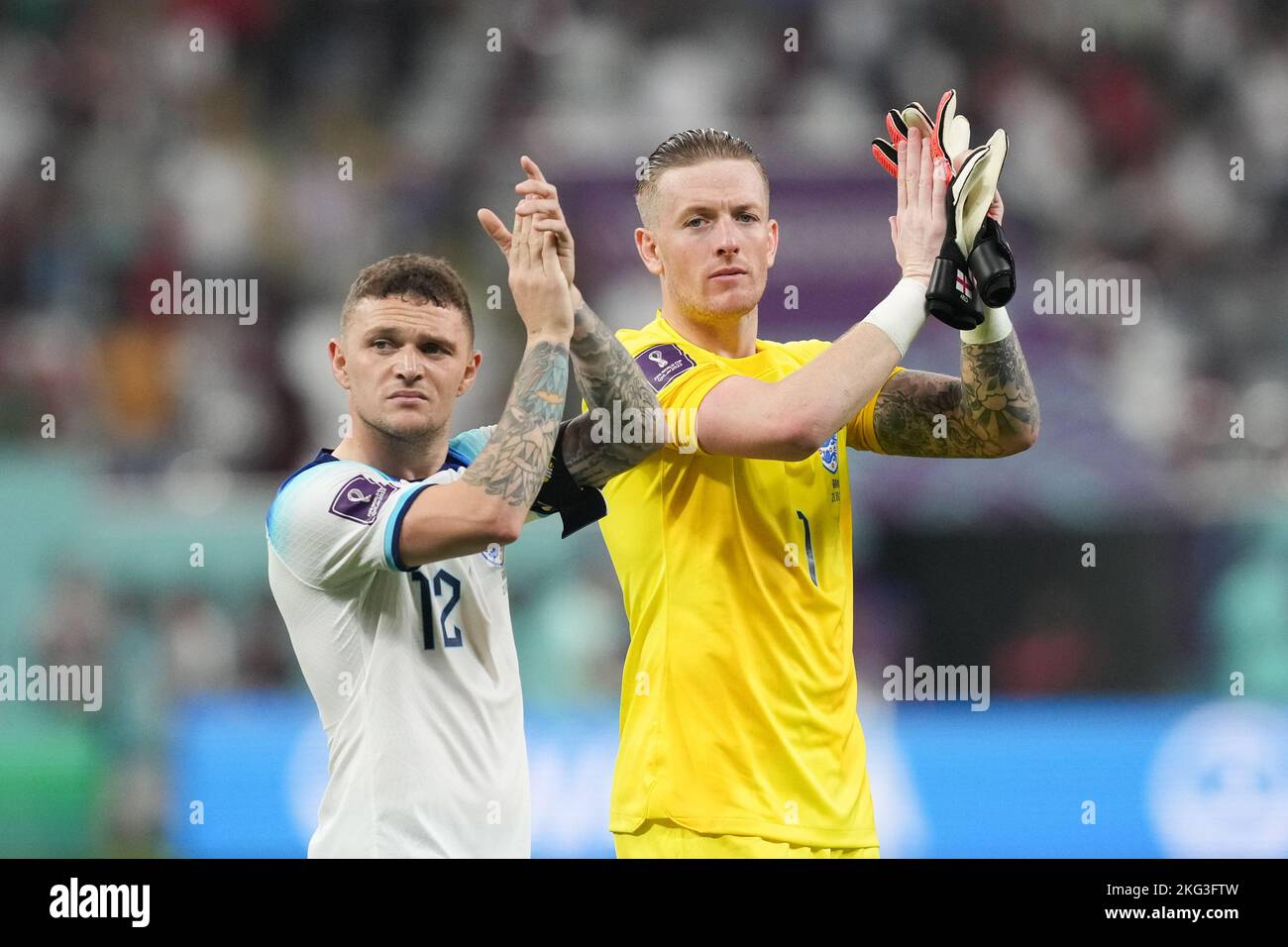 England’s Kieran Trippier (left) celebrates with team-mate Jordan ...