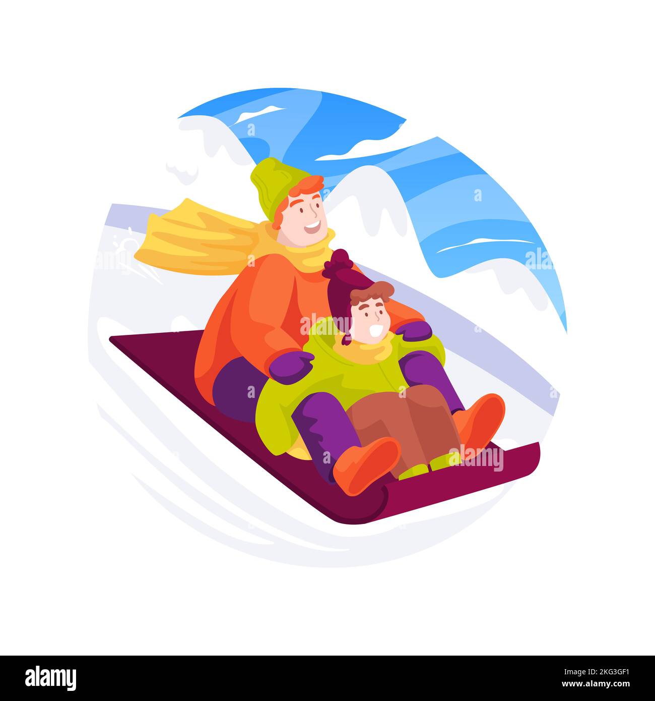 Sleds isolated cartoon vector illustration Stock Vector Image & Art Alamy