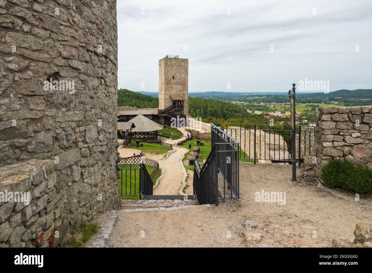 Checiny, Poland - September 14, 2022: Checiny Castle - a royal castle from the turn of the 13th and 14th centuries. Poland Stock Photo