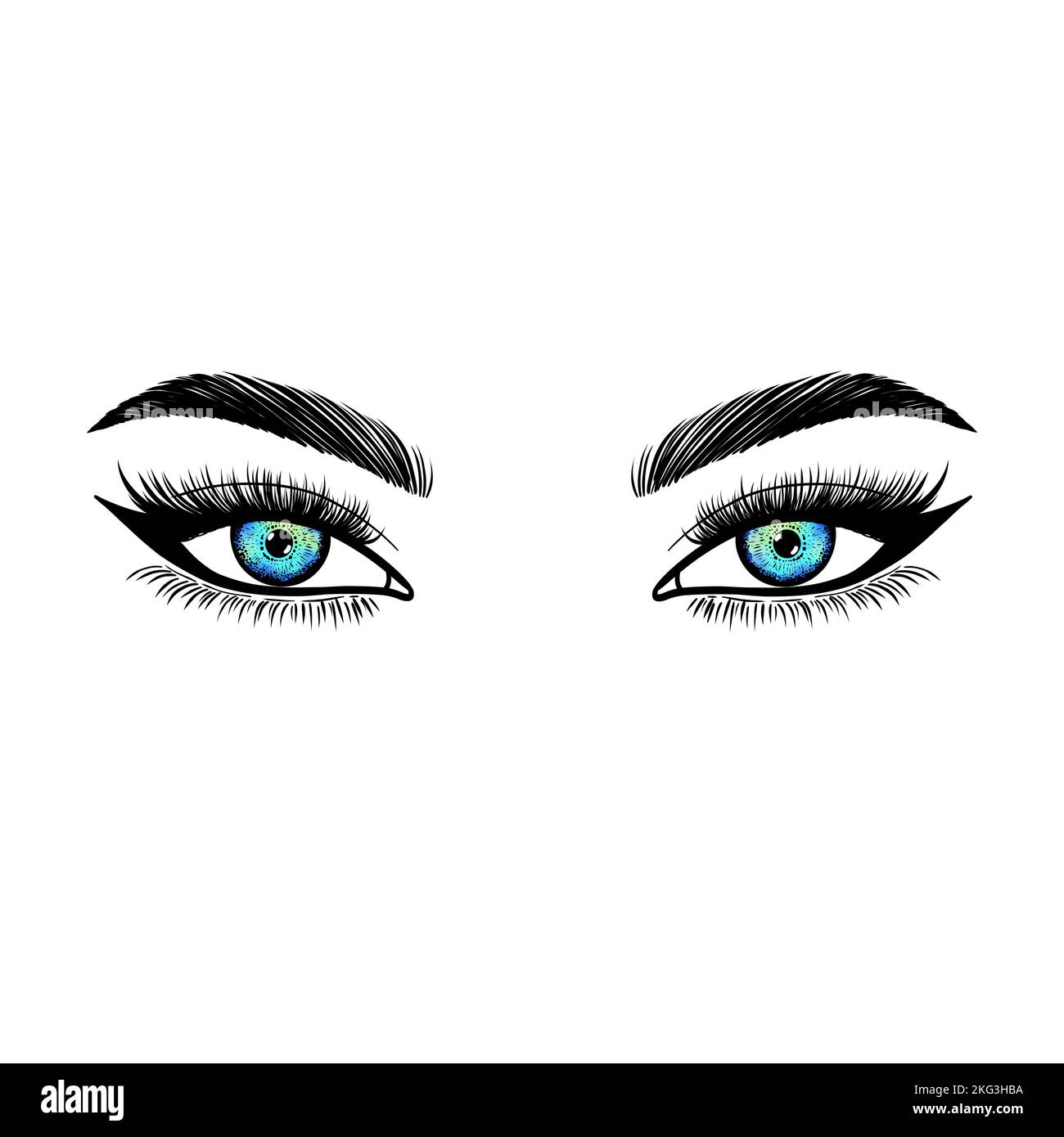 Hand drawn female eyes Stock Vector Image & Art - Alamy