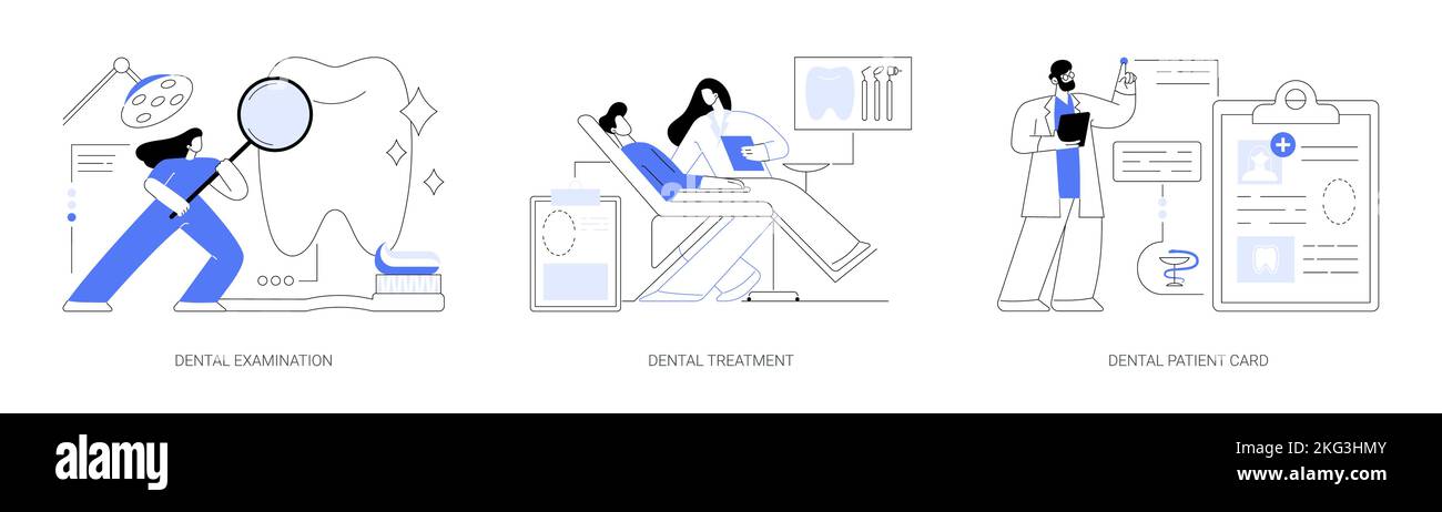Dental care service abstract concept vector illustrations Stock Vector ...