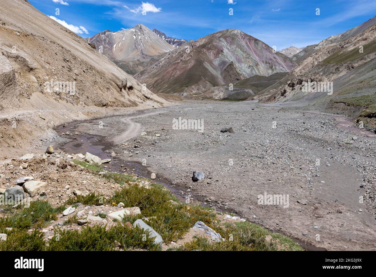 Traveling the Cajon del Maipo near Santiago, Chile Stock Photo Alamy