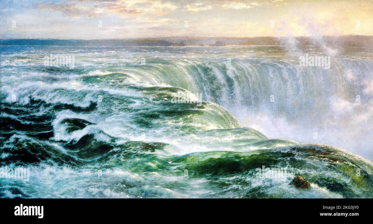 Louis Remy Mignot; Niagara; 1866; Oil on canvas; Brooklyn Museum, New York City, USA. Stock Photo