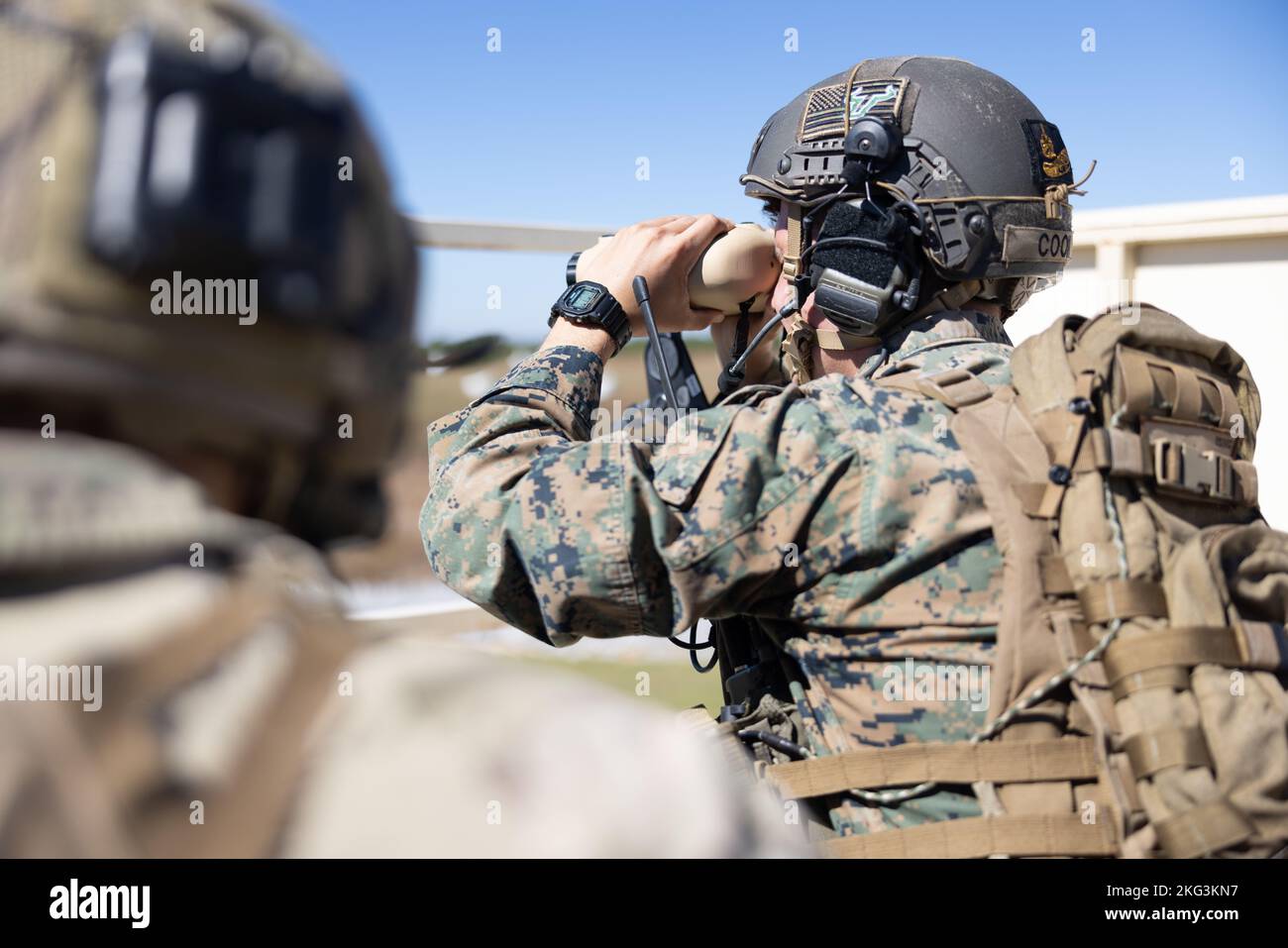 U.S. Marine Corps Sgt. Lucas Cook, a field radio operator assigned to