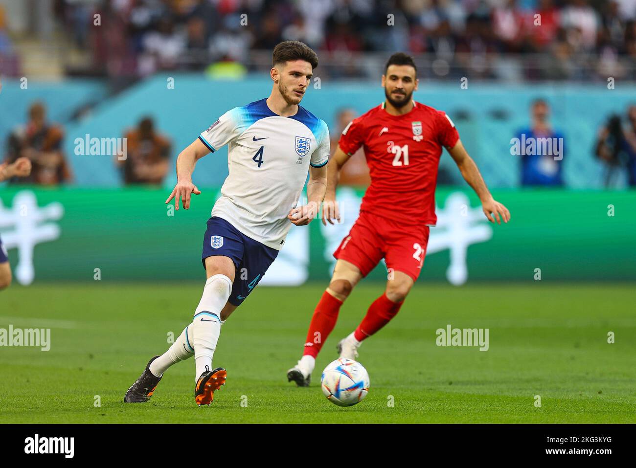 Declan Rice during the FIFA World Cup Qatar 2022 Group B match between ...
